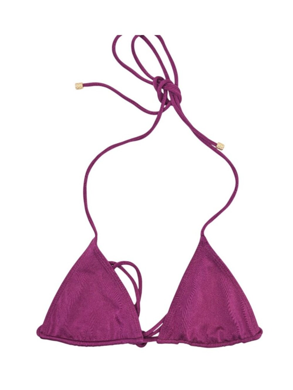 Sommer Swim Stella Mini Triangle Bikini Top in Plum Caspia